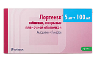 Купить лортенза, таблетки, покрытые пленочной оболочкой 5мг+100мг, 30 шт в Ваде