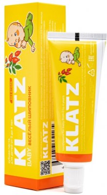 Купить klatz (клатц) зубная паста для детей 0-4лет веселый шиповник без фтора, 40мл в Ваде