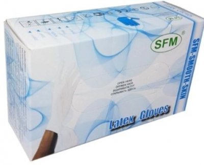 Купить перчатки смотровые sfm латексные нестерильные опудренные m n50 пар/натуральный в Ваде