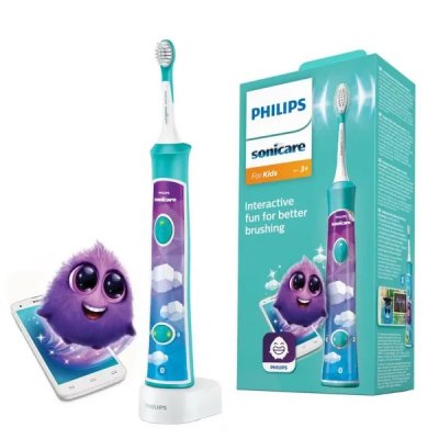 Купить электрическая зубная щётка philips sonicare for kids (филипс) hx6322/04 с мобильным приложением в Ваде