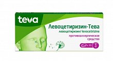 Купить левоцетиризин-тева, таблетки покрытые пленочной оболочкой 5 мг, 30 шт от аллергии в Ваде