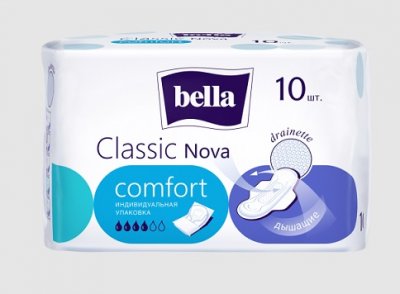 Купить bella (белла) прокладки nova classic comfort белая линия 10 шт в Ваде