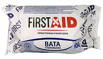 Вата медицинская хирургическая стерильная First Aid (Ферстэйд) 100г
