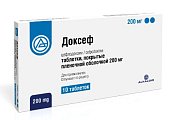 Купить доксеф, таблетки покрытые пленочной оболочкой 200мг, 10 шт в Ваде