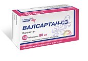 Купить валсартан-сз, таблетки, покрытые пленочной оболочкой 80мг, 60 шт в Ваде