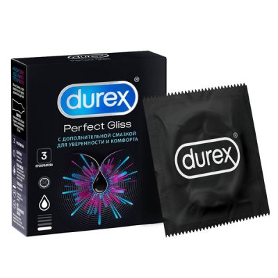 Купить durex (дюрекс) презервативы perfect gliss 3шт в Ваде