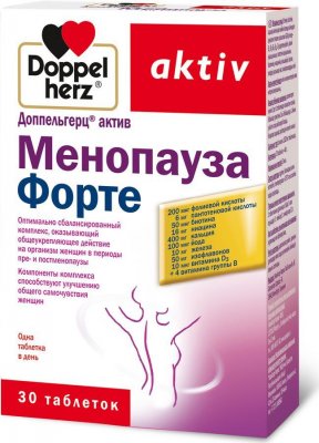 Купить doppelherz (доппельгерц) актив менопауза форте, таблетки, 30 шт бад в Ваде