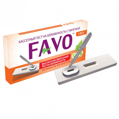 Купить тест для определения беременности favo кассетный с пипеткой, 1 шт в Ваде