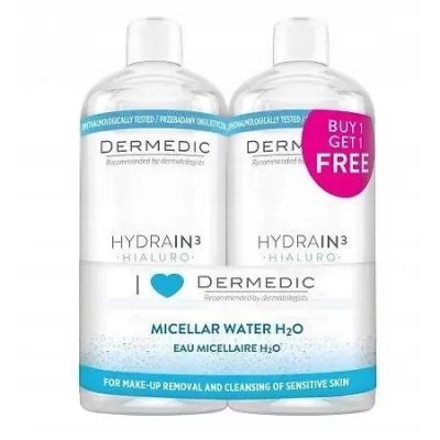 Купить дермедик гидреин 3 гиалуро (dermedic hydrain3) мицеллярная вода 500 мл 2шт в Ваде