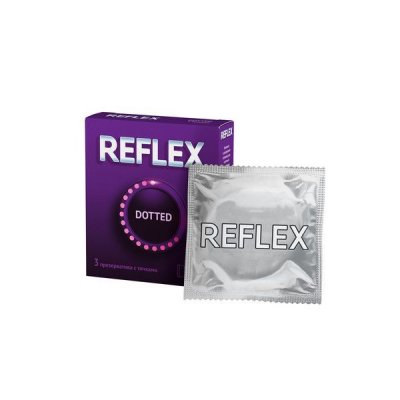 Купить рефлекс (reflex) презервативы с точками dotted 3 шт в Ваде