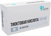 Купить тиоктовая кислота, таблетки покрытые пленочной оболочкой 300мг, 30шт в Ваде
