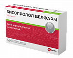 Купить бисопролол-велфарм, таблетки, покрытые пленочной оболочкой 5мг, 30 шт в Ваде