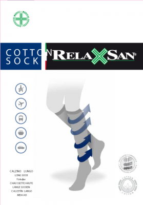 Купить релаксан (relaxsan) гольфы мужские с хлопком cotton socks размер 4, черный в Ваде