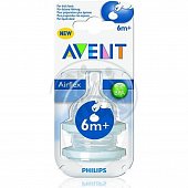 Купить avent (авент) соска силиконовая для густой жидкости с 6 месяцев 2шт (scf636/27) в Ваде