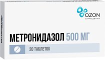 Купить метронидазол, таблетки 500мг, 20 шт в Ваде