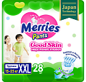 Купить merries (меррис) good skin подгузники-трусики размер xхl 15-25кг, 28 шт в Ваде