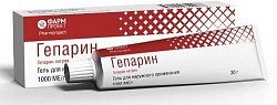 Купить гепарин, гель для наружного применения 1000ме/г, 30г в Ваде