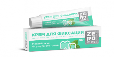 Купить zero white (зеро вайт) крем дя фиксации зубных протезов экстрасильный мятный вкус 70г в Ваде