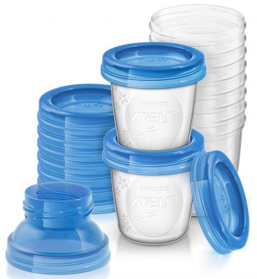 Купить avent (авент) набор контейнеров для хранения грудного молока 10шт+ стерильная чаша via(180мл) в Ваде