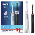 Купить oral-b (орал-би) электрическая зубная щетка 3772 с зарядным устройством 3757 белая+черная pro 3 d505.523.3н, 2шт. в Ваде