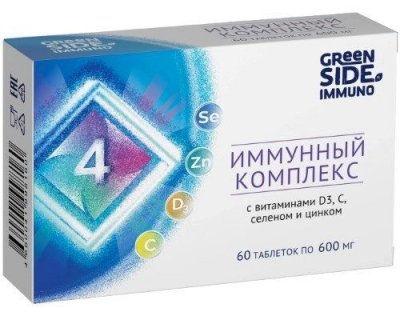 Купить иммунный комплекс 4 с витаминами д3+селен+цинк, таблетки, 60 шт бад в Ваде