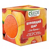 Купить oleos (олеос) шар для ванн бурлящий персик, 110г в Ваде