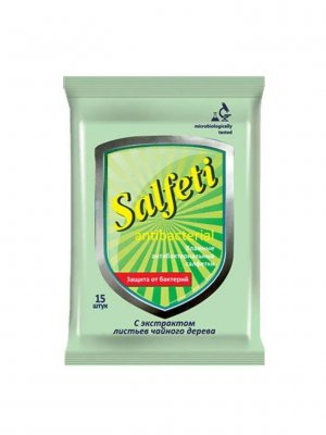 Купить salfeti (салфети) салфетки влажные антибактериальные очищающие 15шт в Ваде