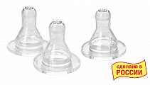 Курносики соска силиконовая классическая медленный поток с 0 мес 3 шт (12055)
