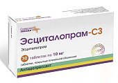 Купить эсциталопрам-сз, таблетки, покрытые пленочной оболочкой 10мг, 30 шт в Ваде