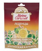 Купить alpine caramel (альпийская карамель) леденцы имбирь-лимон, 75г бад в Ваде