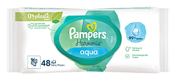 Купить pampers (памперс) салфетки влажные детские harmonie aqua 48шт в Ваде