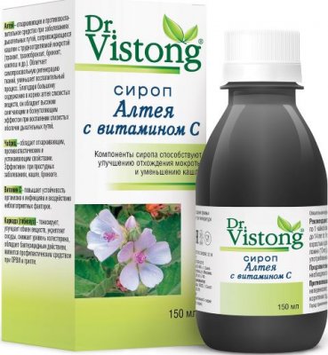 Купить dr vistong (дорктор вистонг) сироп алтея с витамином с, флакон 150мл бад в Ваде