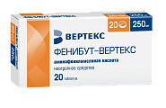 Купить фенибут-вертекс, таблетки 250мг, 20 шт в Ваде