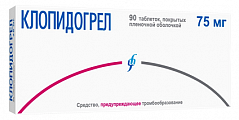 Купить клопидогрел, таблетки, покрытые пленочной оболочкой 75мг, 90 шт в Ваде