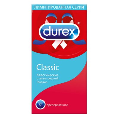 Купить durex (дюрекс) презервативы classic 6шт в Ваде