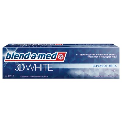 Купить blend-a-med (бленд-а-мед) зубная паста 3д вайт бережная мята, 100г в Ваде