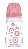 Купить canpol (канпол) бутылочка pp easystart с широким горлышком антиколиковая с 3 месяцев розовая, 240 мл в Ваде