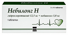 Купить небилонг н, таблетки 12,5мг+5мг, 30 шт в Ваде