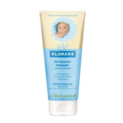 Купить klorane bebe (клоран бебе) гель для волос и тела нежный пенящийся для детей, 200мл в Ваде