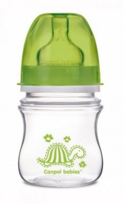Купить canpol (канпол) бутылочка пластиковая easystart colourful антиколиковая с широким горлом с 3 месяцев, 120 мл в Ваде
