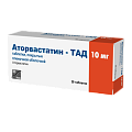 Купить аторвастатин-тад, таблетки покрытые пленочной оболочкой 10мг, 30 шт в Ваде