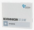 Купить венлафаксин, таблетки 37,5мг, 30 шт в Ваде
