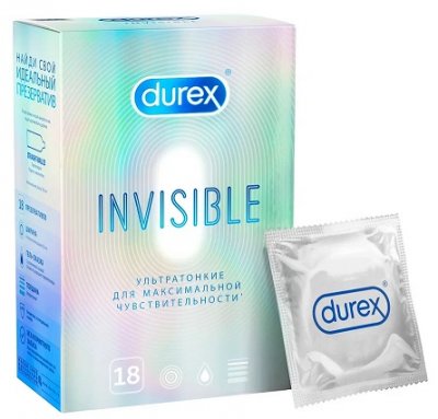 Купить durex (дюрекс) презервативы invisible 18шт в Ваде