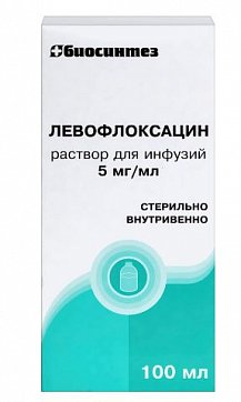 Левофлоксацин, раствор для инфузий 5мг/мл, флакон 100мл