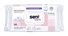 Купить seni care (сени кеа) салфетки влажные сенситив 68шт в Ваде