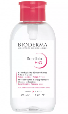 Купить bioderma sensibio (биодерма сенсибио) мицеллярная вода очищающая флакон-помпа 500мл в Ваде
