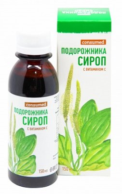 Купить подорожника сироп с витамином с консумед (consumed), флакон 150мл бад в Ваде