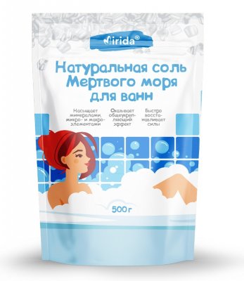 Купить мирида (mirida), соль для ванн мертвого моря натуральная, 500г в Ваде
