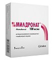 Купить милдронат, раствор для внутривенного, внутримышечного и парабульбарного введения 100мг/мл, ампулы 5мл, 5 шт в Ваде