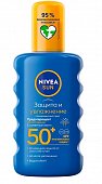Купить nivea (нивея) sun спрей солнцезащитный защита и увлажнение, 200мл spf50 в Ваде